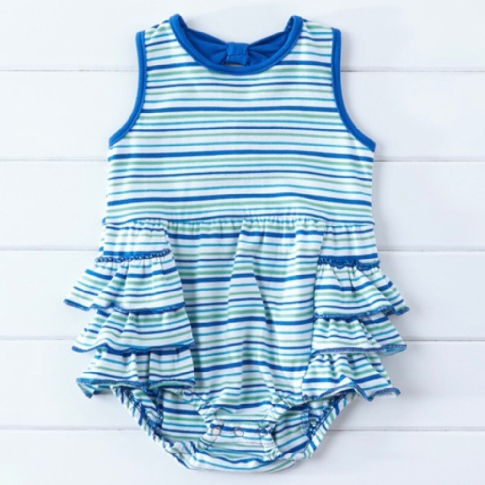 3/$25 PatPat Mosaic Striped Ruffle Romper - Picture 2 of 7